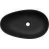 Mexen Nora Aufsatzwaschbecken aus Konglomerat 60 x 36 cm, schwarz - 23056071