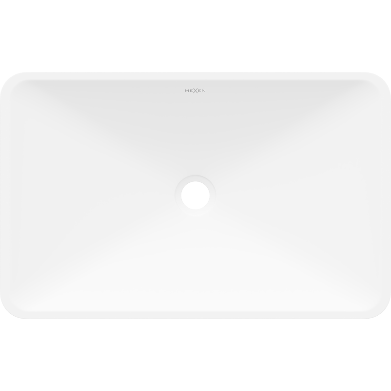 Mexen Esper Aufsatzwaschbecken aus Konglomerat 60 x 38 cm, weiß - 23036001