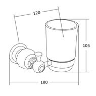 Mexen Estela Zahnbürstenhalter, Roségold - 7011538-60
