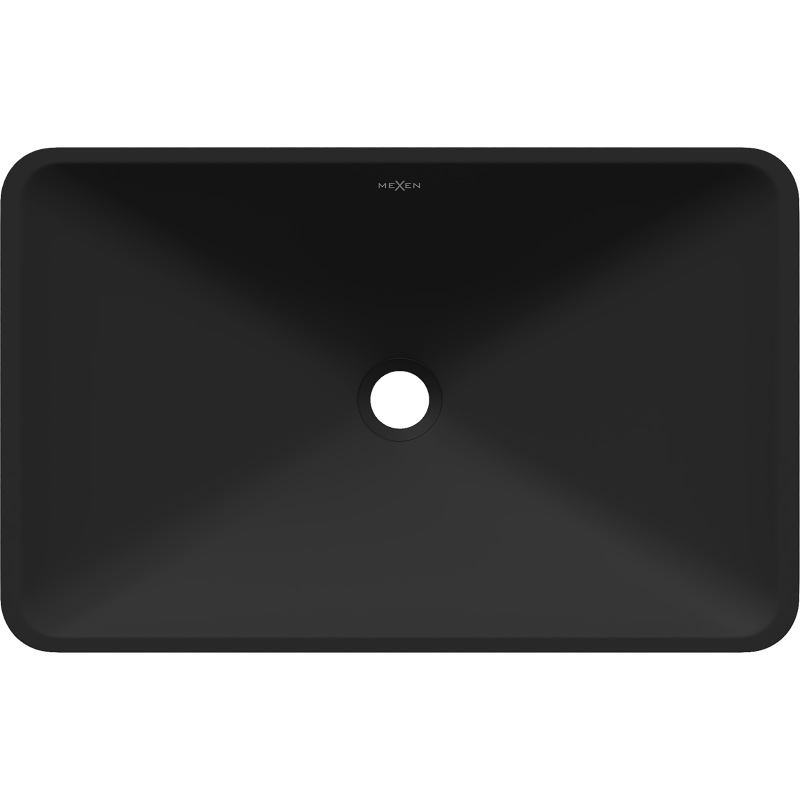 Mexen Esper Aufsatzwaschbecken aus Konglomerat 60 x 38 cm, schwarz - 23036071