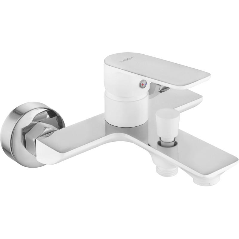 Mexen Alfa Badewannenarmatur, weiß/chrom - 745730-02