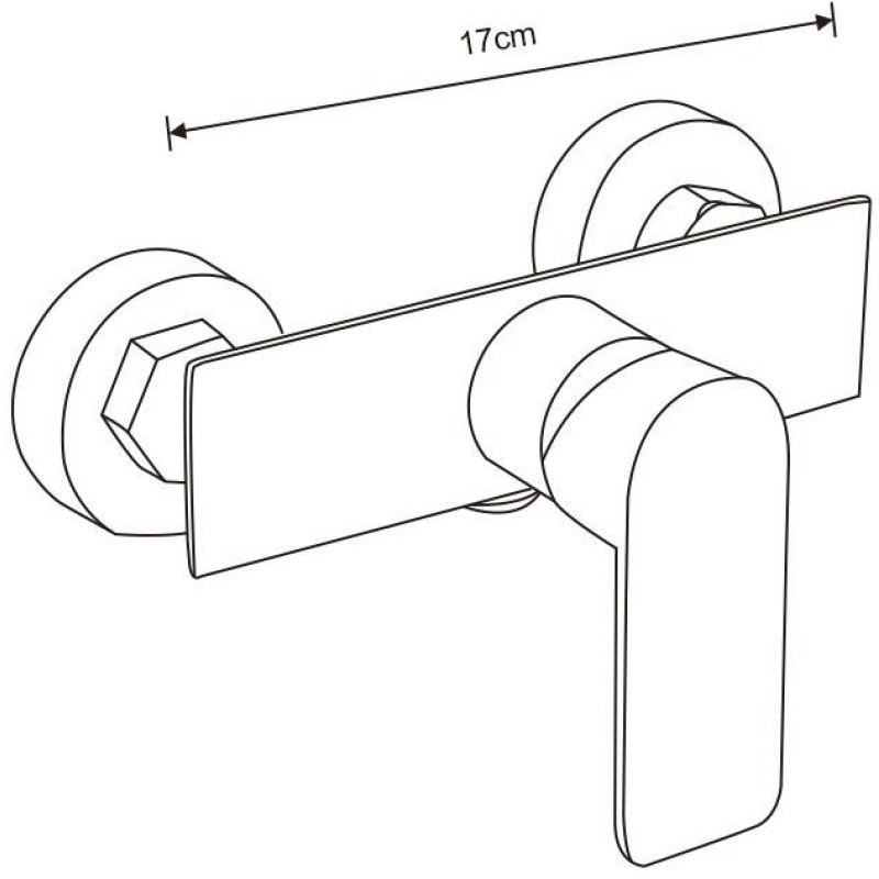 Mexen Alfa Duschbatterie, schwarz/chrom - 745740-71