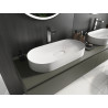 Mexen Sofia Aufsatzwaschbecken aus Konglomerat 70 x 35 cm, weiß - 23067001