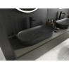 Mexen Sofia Aufsatzwaschbecken aus Konglomerat 70 x 35 cm, schwarz - 23067071