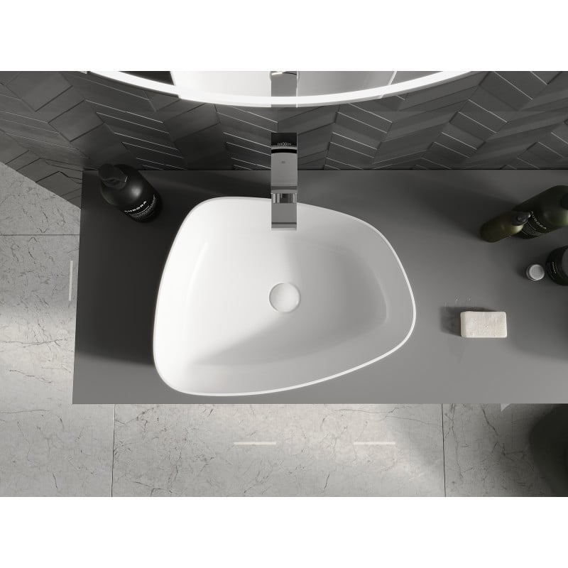 Mexen Ono Aufsatzwaschbecken aus Konglomerat 51 x 39 cm, weiß - 23045101