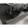 Mexen Ono Aufsatzwaschbecken aus Konglomerat 51 x 39 cm, schwarz - 23045171