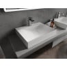 Mexen Poli Aufsatzwaschbecken aus Konglomerat 1/O 60 x 48 cm, weiß - 23026001