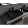 Mexen Poli Aufsatzwaschbecken aus Konglomerat 1/O 60 x 48 cm, schwarz - 23026071