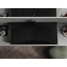 Mexen Poli Aufsatzwaschbecken aus Konglomerat 1/O 100 x 48 cm, schwarz - 23021071
