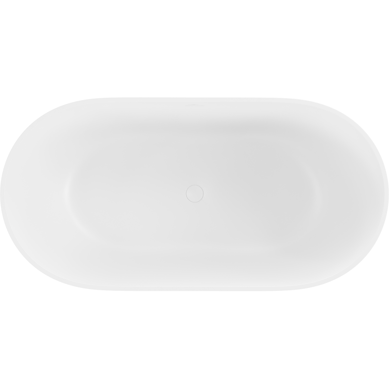 Mexen Rimini freistehende Badewanne aus Konglomerat 150 x 75 cm, weiß matt - 57241507500