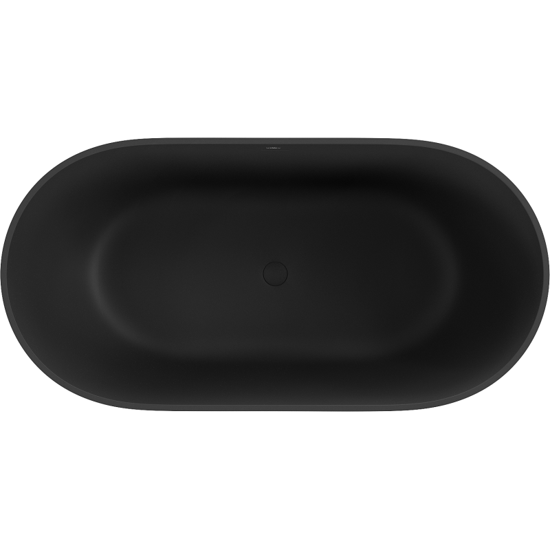 Mexen Rimini freistehende Badewanne aus Konglomerat 150 x 75 cm, schwarz matt - 57241507570