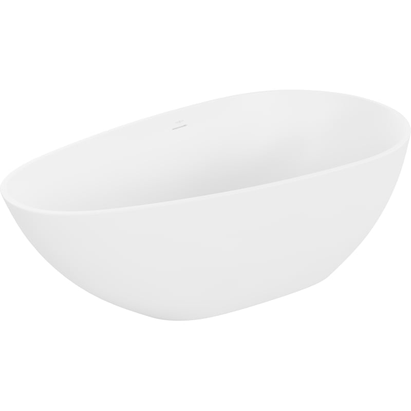 Mexen Palermo Freistehende Badewanne aus Konglomerat 150 x 78 cm, weiß matt - 57211507800