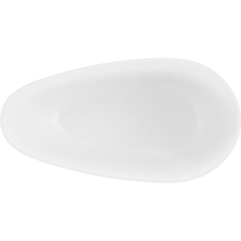 Mexen Palermo Freistehende Badewanne aus Konglomerat 150 x 78 cm, weiß matt - 57211507800