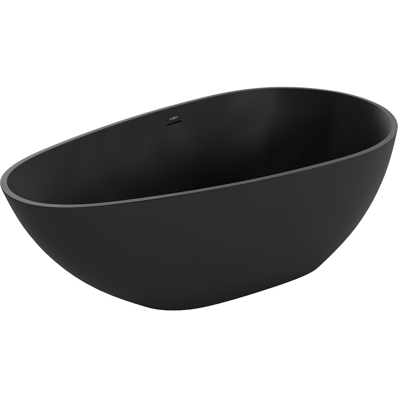 Mexen Palermo freistehende Wanne aus Konglomerat 150 x 78 cm, schwarzmatt - 57211507870