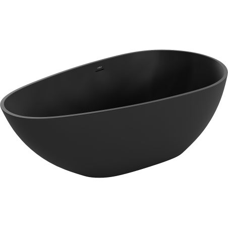 Mexen Palermo freistehende Badewanne aus Konglomerat 150 x 78 cm, schwarz matt - 57211507870