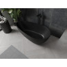 Mexen Palermo freistehende Wanne aus Konglomerat 150 x 78 cm, schwarzmatt - 57211507870