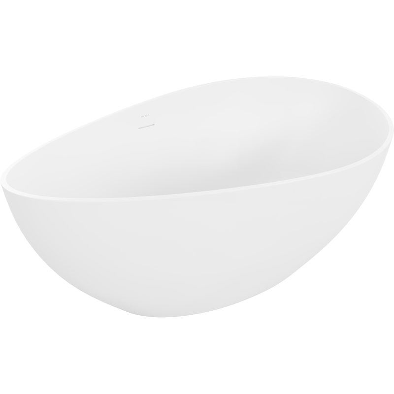 Mexen Parma freistehende Badewanne aus Konglomerat 160 x 95 cm, weiß matt - 57231609500