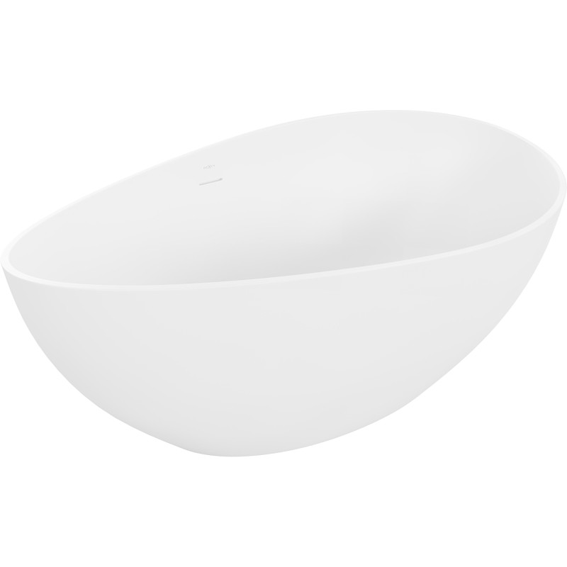 Mexen Parma freistehende Wanne aus Konglomerat 160 x 95 cm, weiß matt - 57231609500