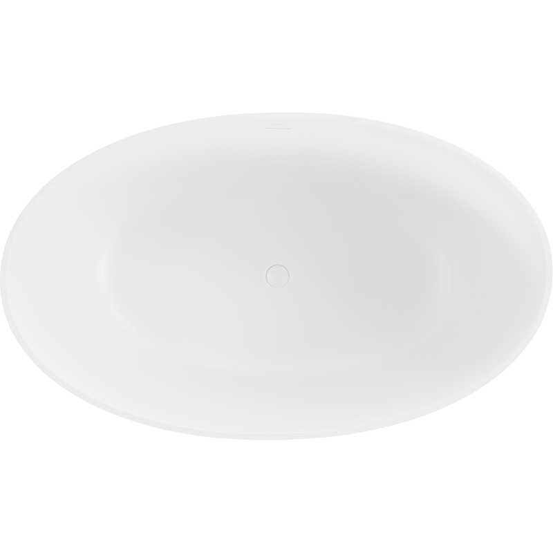 Mexen Parma freistehende Wanne aus Konglomerat 160 x 95 cm, weiß matt - 57231609500