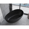 Mexen Parma freistehende Wanne aus Konglomerat 160 x 95 cm, schwarz matt - 57231609570