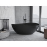 Mexen Parma freistehende Badewanne aus Konglomerat 160 x 95 cm, schwarz matt - 57231609570