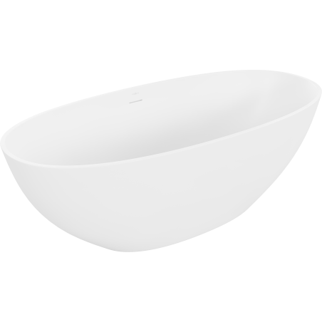 Mexen Bari freistehende Badewanne aus Konglomerat 165 x 75 cm, weiß matt - 57221657500