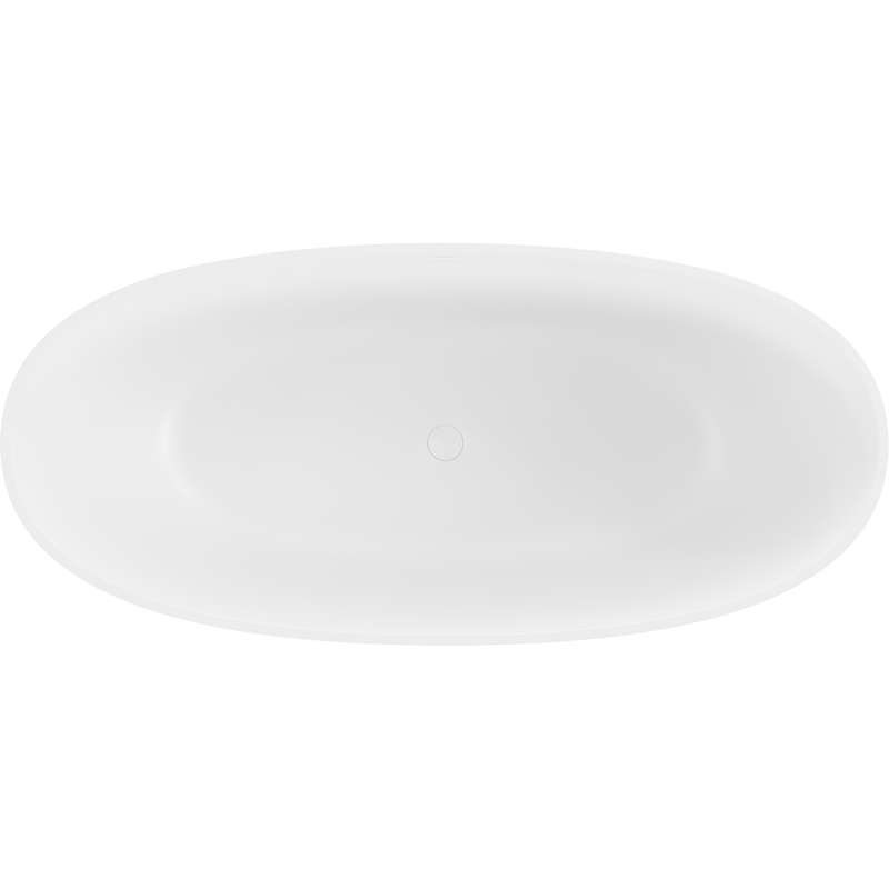 Mexen Bari freistehende Badewanne aus Konglomerat 165 x 75 cm, weiß matt - 57221657500