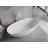 Mexen Bari freistehende Badewanne aus Konglomerat 165 x 75 cm, weiß matt - 57221657500