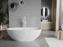 Mexen Bari freistehende Wanne aus Konglomerat 165 x 75 cm, weiß matt - 57221657500