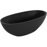 Mexen Bari freistehende Badewanne aus Konglomerat 165 x 75 cm, schwarz matt - 57221657570