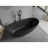 Mexen Bari freistehende Badewanne aus Konglomerat 165 x 75 cm, schwarz matt - 57221657570