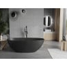 Mexen Bari freistehende Badewanne aus Konglomerat 165 x 75 cm, schwarz matt - 57221657570