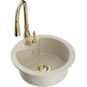 Mexen Diego Granitspüle 1-Becken mit Küchenarmatur Savita, beige - 6512-69-672601-50