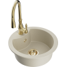 Mexen Diego Granitspüle 1-beckig mit Küchenarmatur Savita, beige - 6512-69-672601-50