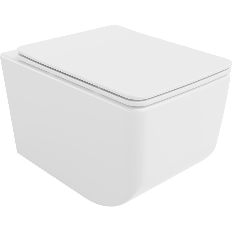 Mexen Vera WC-Schüssel Rimless mit Slim-Softclose-Sitz, Duroplast, weiß - 30164000