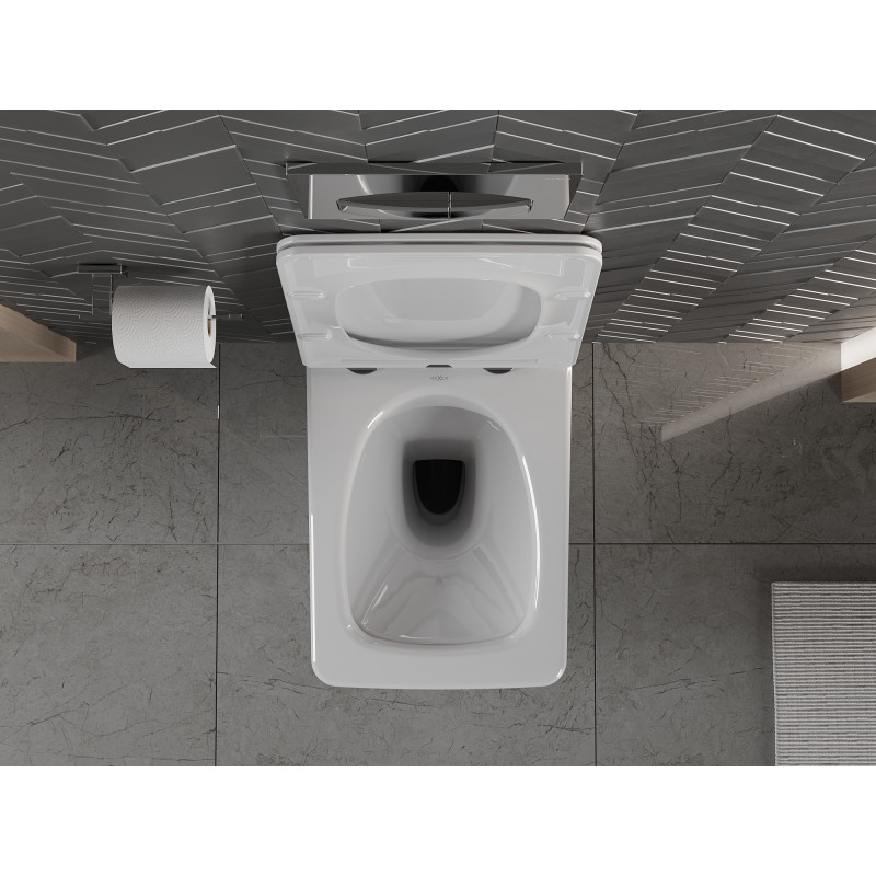 Mexen Vera WC-Schüssel Rimless mit absenkbarem Slim-Deckel, Duroplast, weiß - 30164000