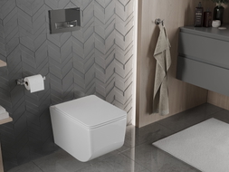 Mexen Vera WC-Schüssel Rimless mit absenkbarem Slim-Deckel, Duroplast, weiß - 30164000