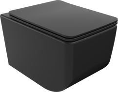 Mexen Vera WC-Schüssel Rimless mit Slim Softclose-Deckel, Duroplast, Schwarz Matt - 30164070