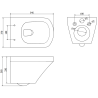 Mexen Vito WC-Becken Rimless mit Soft-Close-Slim-Sitz, Duroplast, weiß glänzend - 30174000