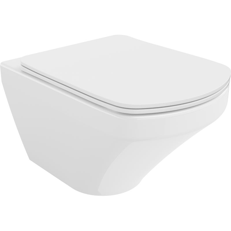 Mexen Vito WC-Schüssel Rimless mit Soft-Close-Slim-Sitz, Duroplast, weiß glänzend - 30174000