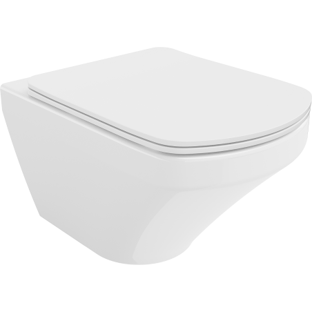 Mexen Vito WC-Schüssel Rimless mit Soft-Close-Deckel Slim, Duroplast, Weiß Glanz - 30174000