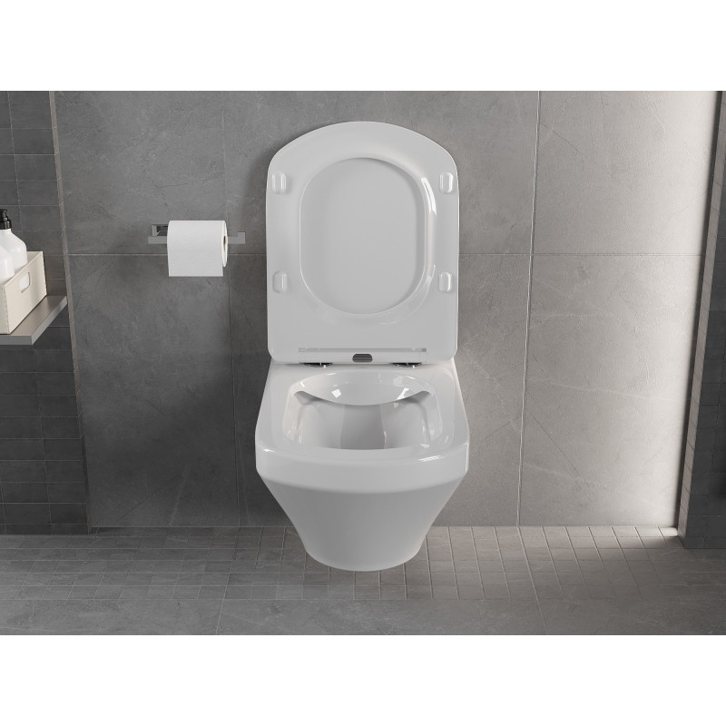 Mexen Vito WC-Becken Rimless mit Soft-Close-Slim-Sitz, Duroplast, weiß glänzend - 30174000