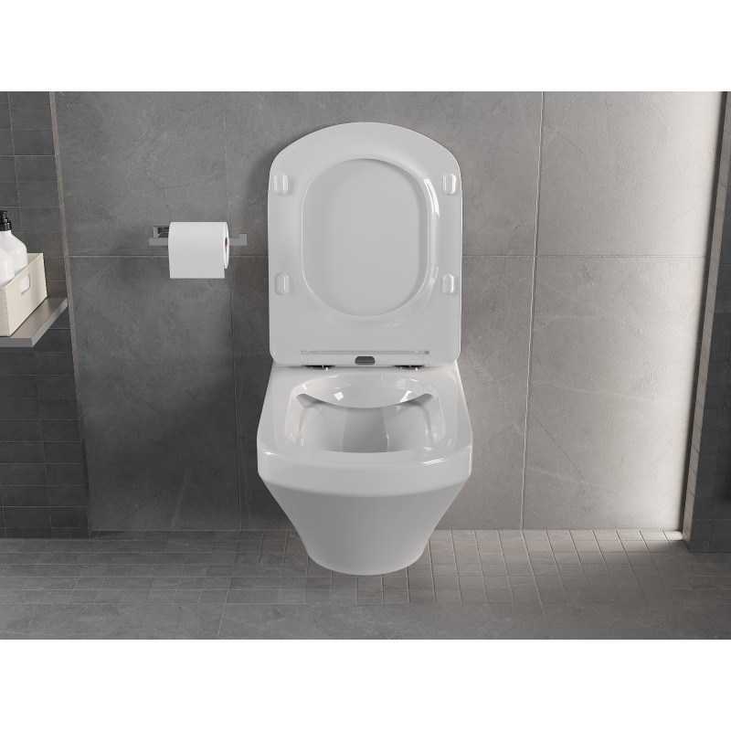 Mexen Vito WC-Schüssel Rimless mit Soft-Close-Slim-Sitz, Duroplast, weiß glänzend - 30174000