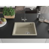 Mexen Pedro Granitspüle 1-beckig 560 x 460 mm, beige, Siphon chrom - 6508561000-69