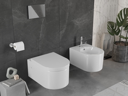Mexen Sofia miska wc z deską wolnoopadającą twarda, Weiß - 30798000