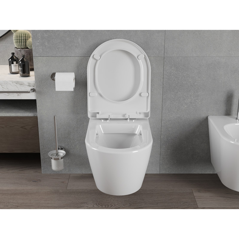 Mexen Rico WC-Schüssel mit langsam schließendem, hartem Sitz, weiß glänzend - 30478000