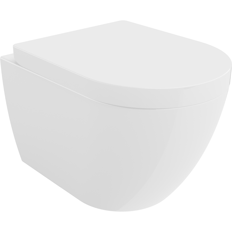 Mexen Lena WC-Schüssel mit langsam schließendem, hartem Sitz, weiß glänzend - 30298000