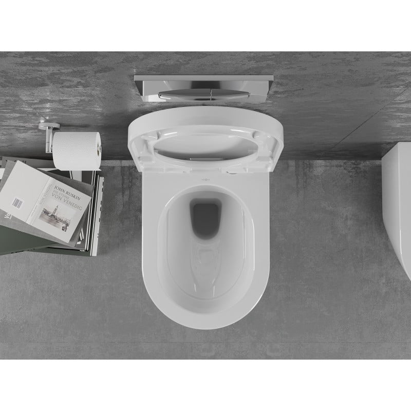 Mexen Lena WC-Schüssel mit langsam schließendem, hartem Sitz, weiß glänzend - 30298000