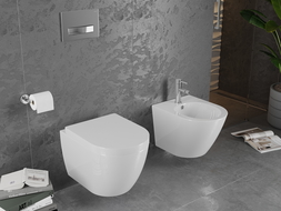 Mexen Lena WC-Schüssel Rimless mit Softclose-Sitz, Hart, Weiß Hochglanz - 30298000