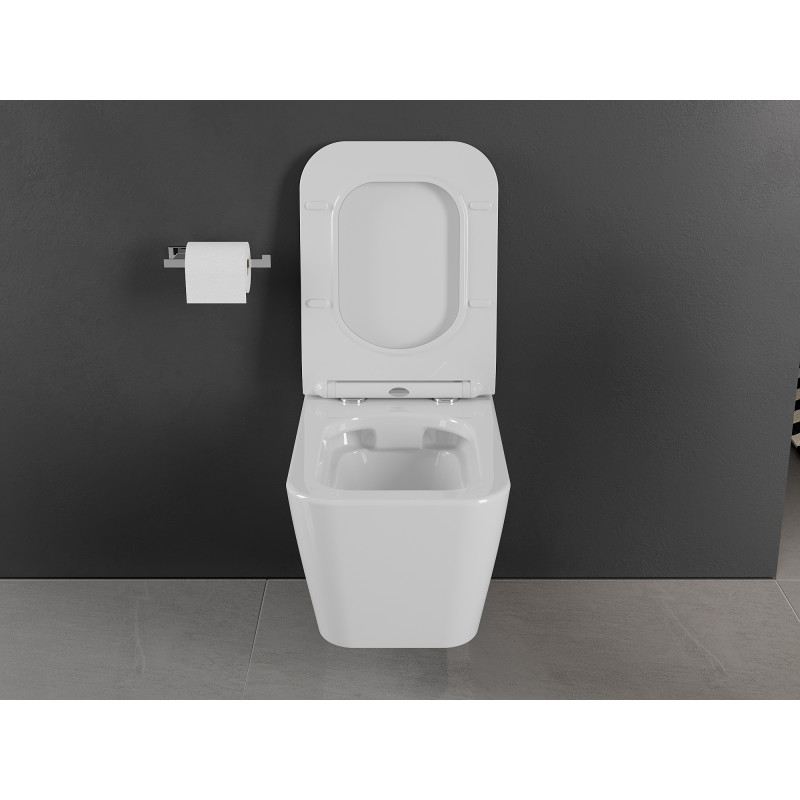 Mexen Cube WC-Schüssel Rimless mit Slim-Absenkautomatik, Duroplast, glänzend weiß - 30924000